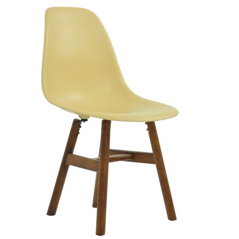 Image of Frw Dining Chair Buttermilk Cream Dark Leg