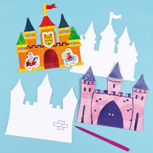 Image of Castle Card Shapes (pack Of 10)