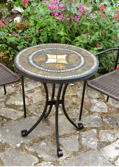 Image of Europa Leisure Torello Round Stone Bistro Table - 73 Cm H