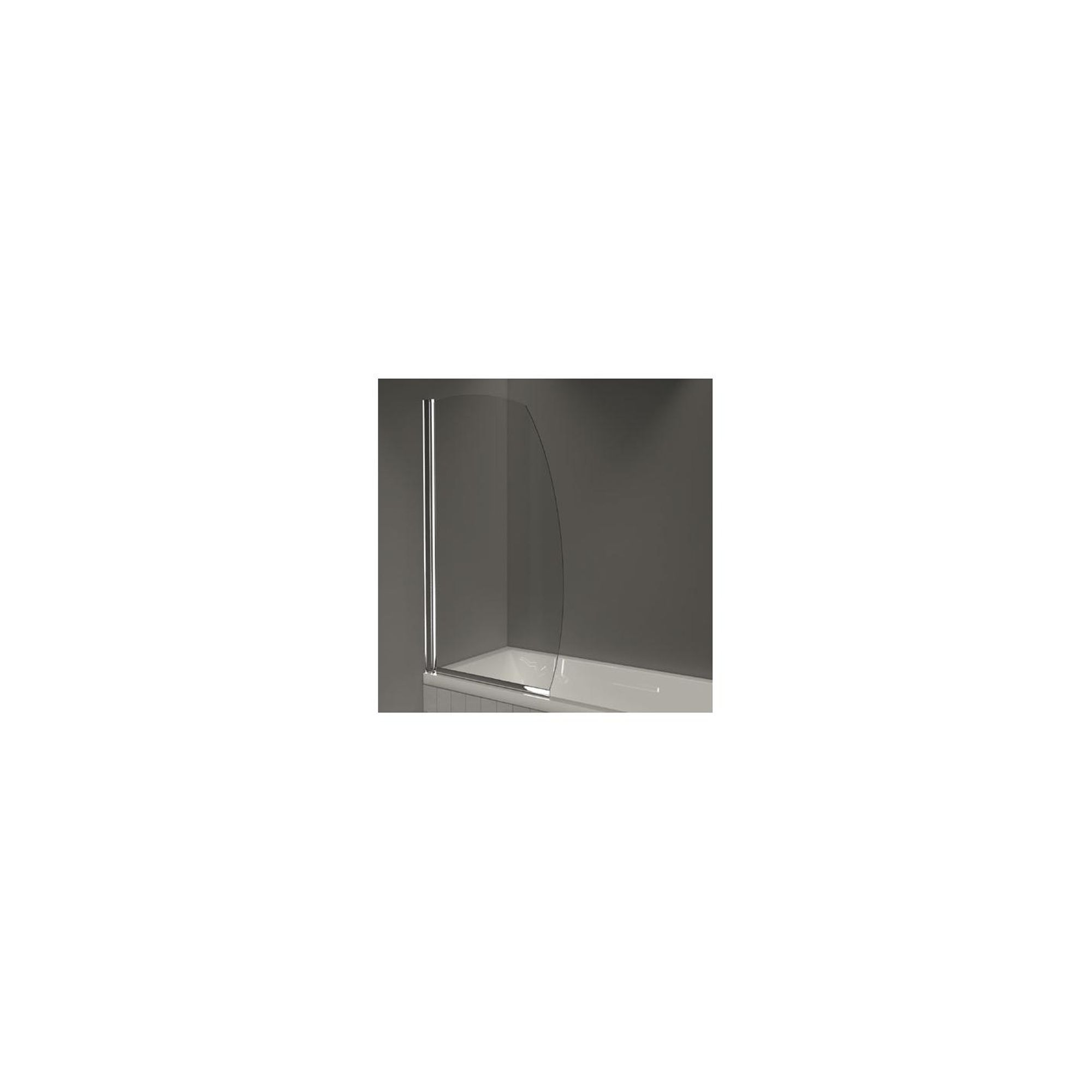 Merlyn OBS Single Panel Crescent Sail Bath Screen, 1500mm High x 900mm Wide, 6mm Glass at Tesco Direct
