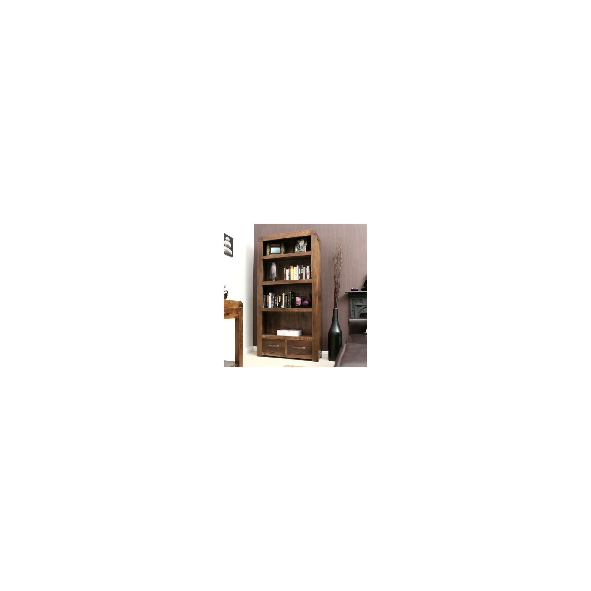 Baumhaus Shiro Large 2 Drawer Bookcase in Walnut at Tesco Direct