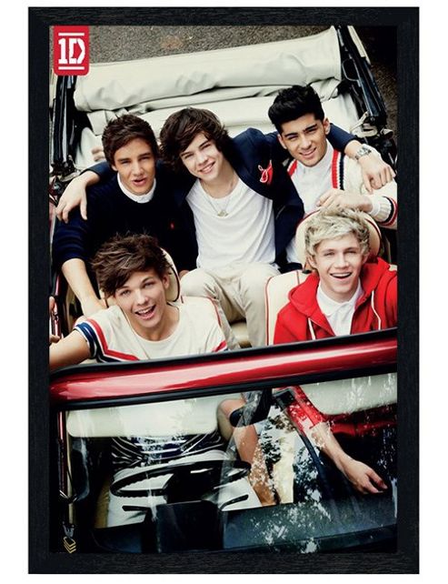 Image of One Direction Black Wooden Framed The Boys From 1d! 1d Poster