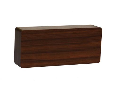 Image of Click Clock Slab Clock - Walnut/green
