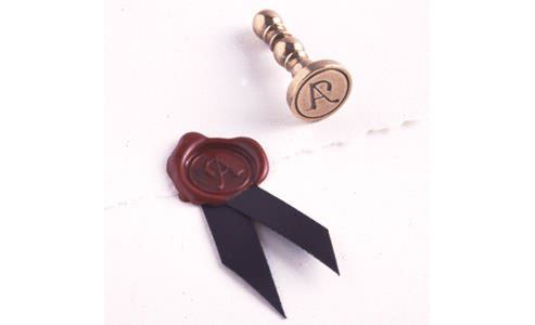 Image of Z Monogram Miniature Brass Seal