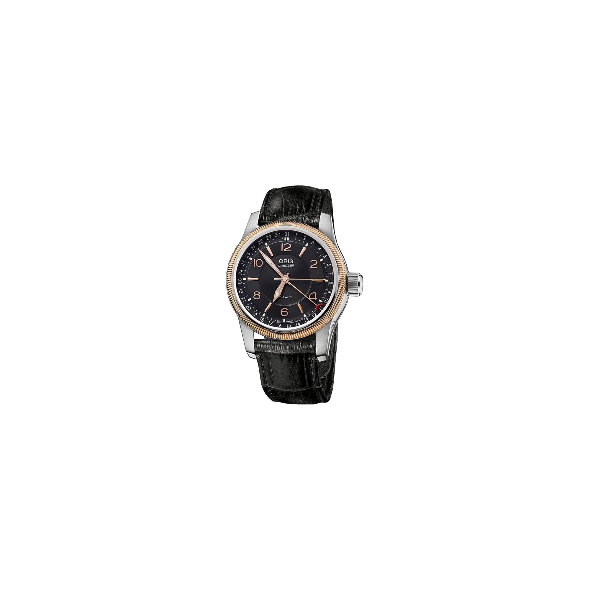 Oris Gents Big Crown Black Leather Strap Watch 75476284364LS at Tesco Direct