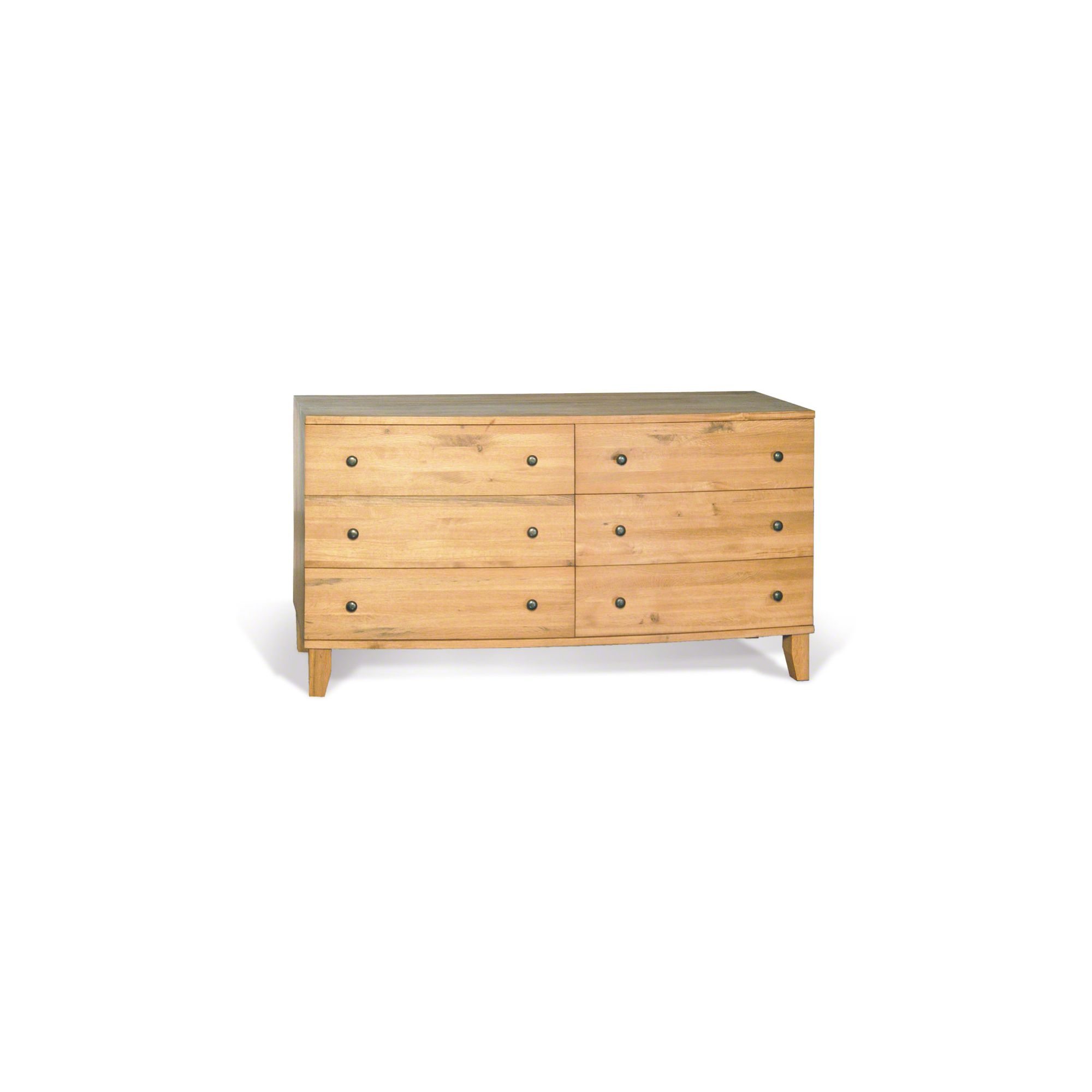 Oceans Apart Cordoba Dark Oak Wide 6 Drawer dresser - Oak at Tesco Direct