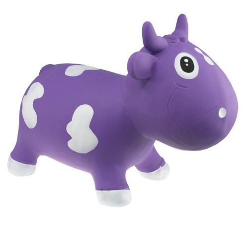 Image of Bella Inflatable Cow Space Hopper - Purple & White