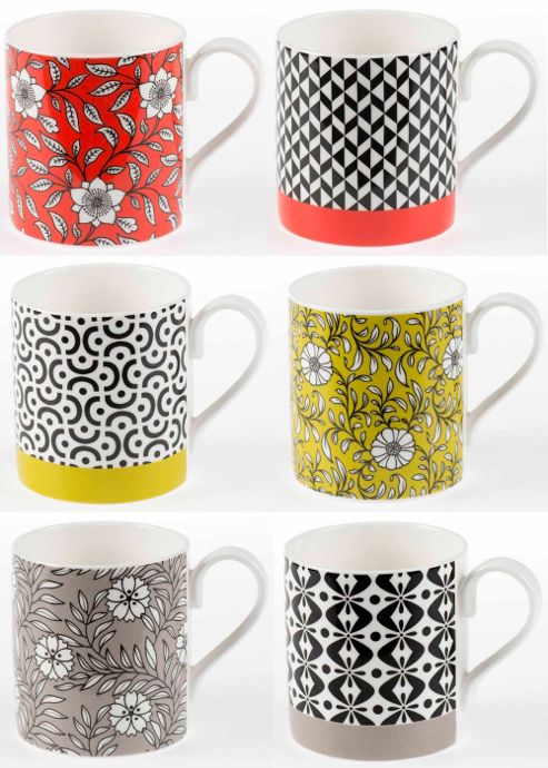 Image of Roy Kirkham Primrose Bordier Mugs, Set Of 6