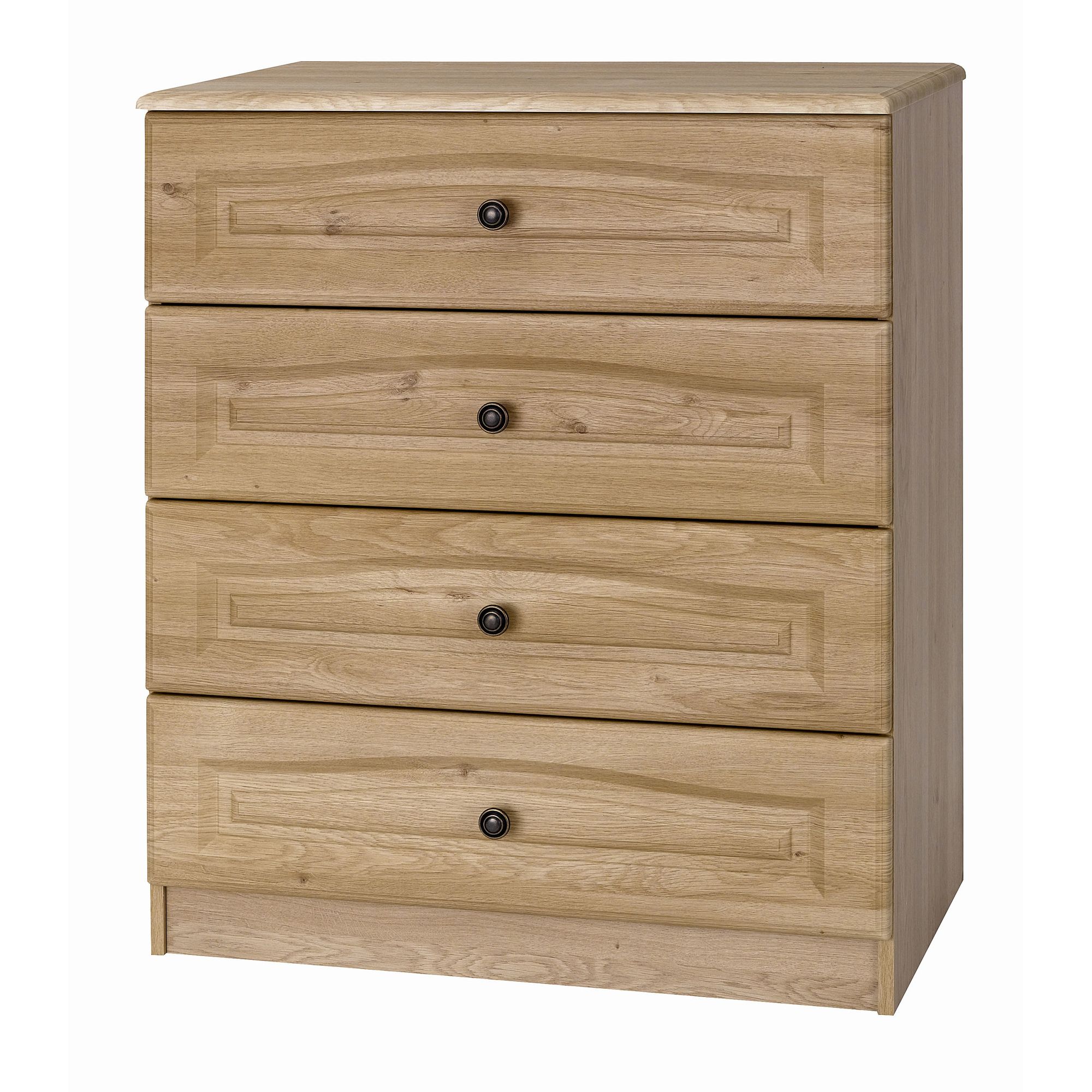 Alto Furniture Visualise Bordeaux Four Drawer Chest in Oak at Tesco Direct