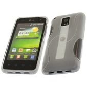 iTALKonline 18544 Clear Transparent Wave Silicone Crystal Twin Case - LG P990 Optimus 2x