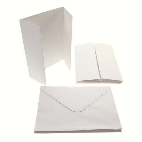 Image of 5x7 Gate-fold Card Blanks 300gsm 10pk - White