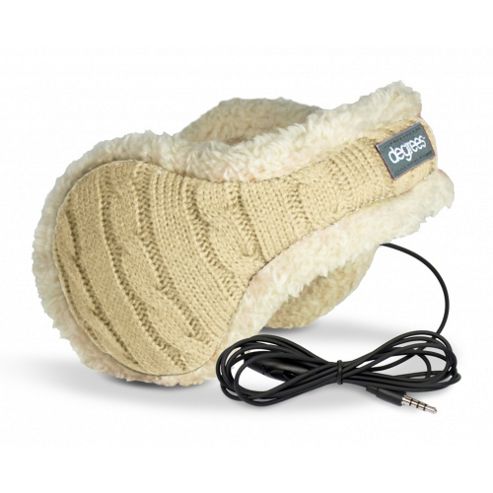 Image of Cable Knit Headphone Ear Warmer Women Snow