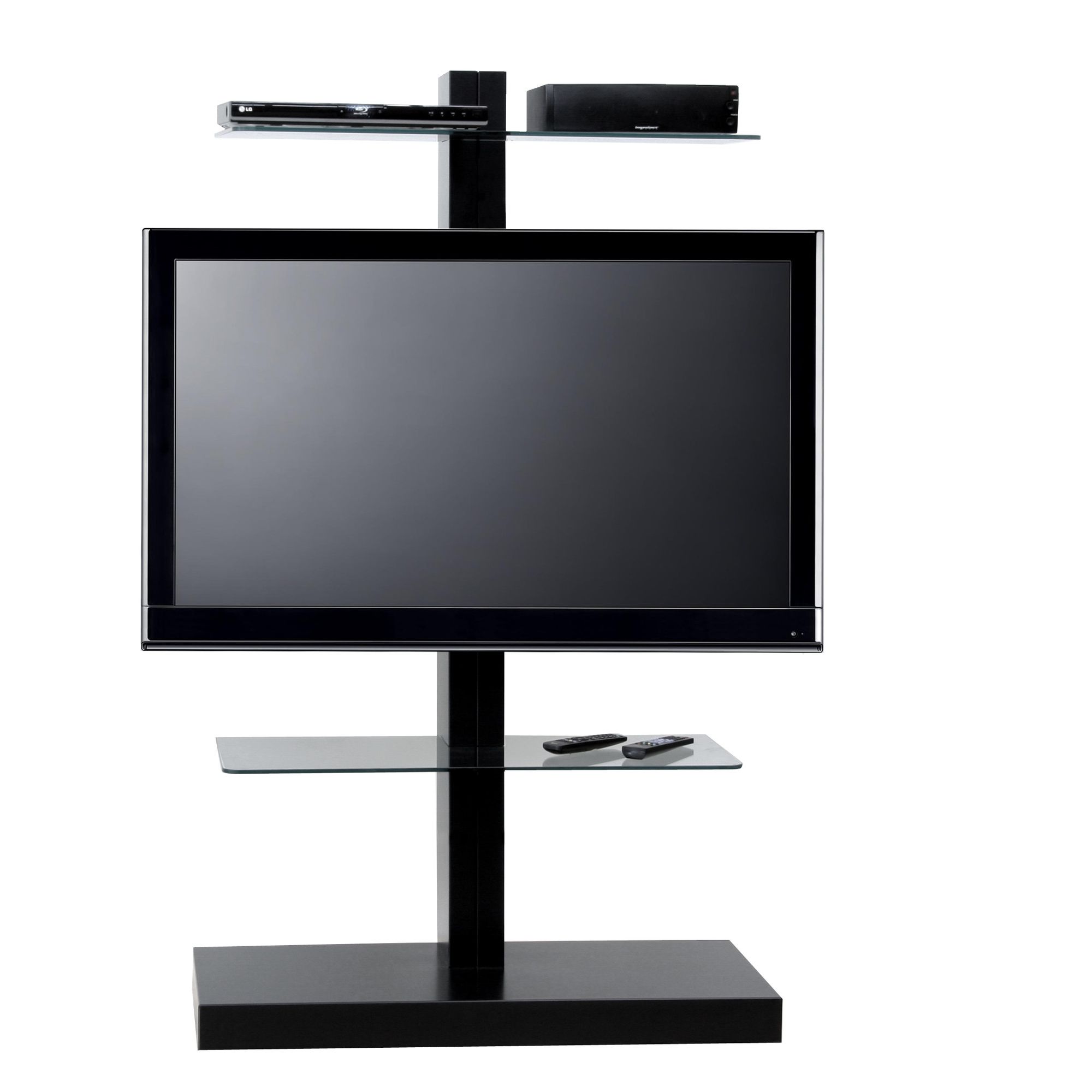 OMB Jolly Tower 2 TV Stand - Black at Tesco Direct