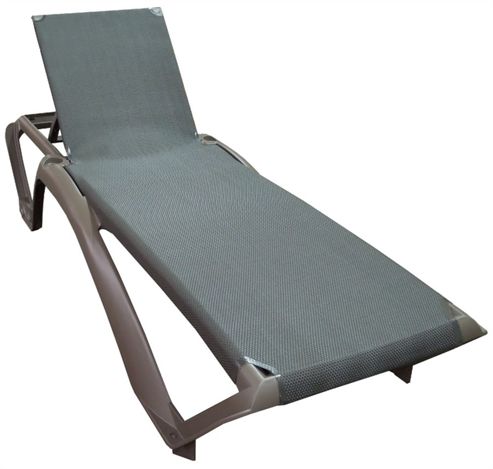 Image of Resol Marina Sun Lounger - Chocolate Brown Frame With Brown Canvas