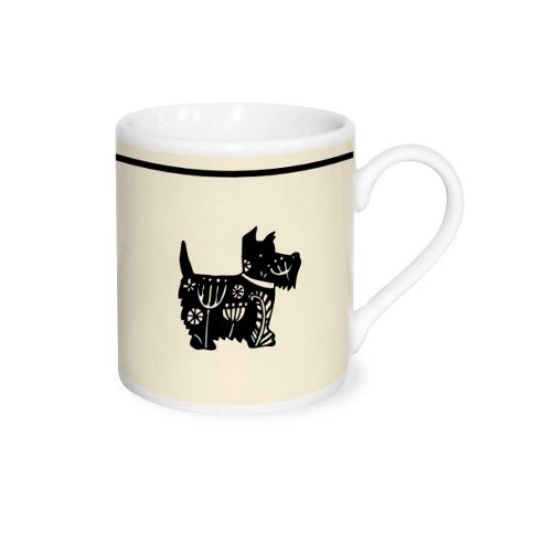 Image of Espresso Time Single Espresso Mug, Scottie Dog Black