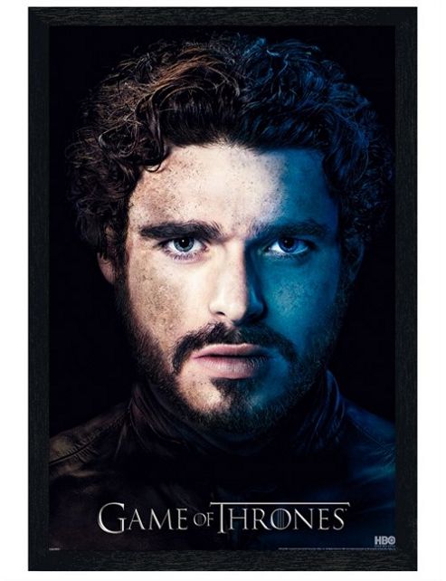 Image of Black Wooden Framed Game Of Thrones Robb Stark Poster