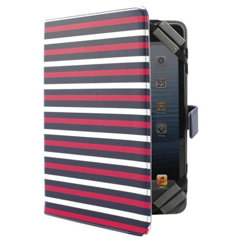 Image of Tesco Universal Tablet Case 7 To 8"(for Kindle Fire/hd, Ipad Mini, Samsung Tab) - Blue Pinstripe