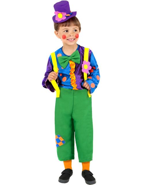 Image of Child Mr Brighty Balloons Clown Costume Large