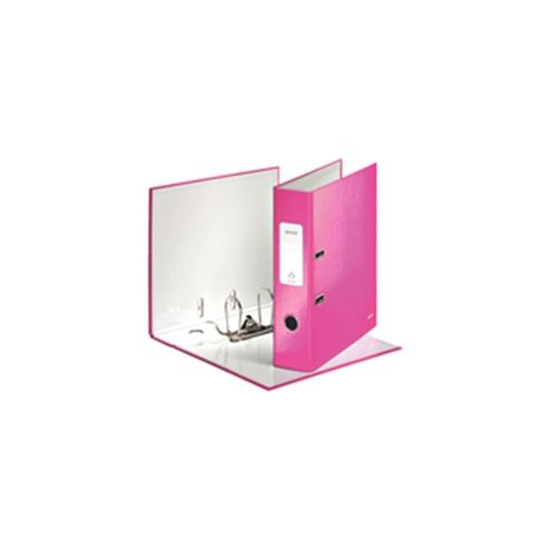 Image of Leitz Wow Lever Arch File A4 80mm Metallic Pink 10050023