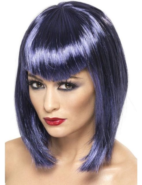 Image of Adult Vamp Wig Purple