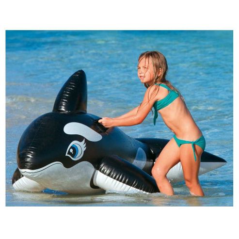 Image of Intex 76" X 47" Whale Ride-on Inflatalbe