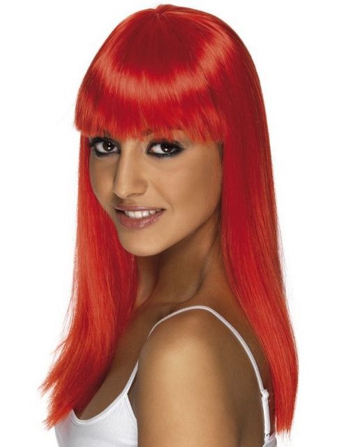 Image of Adult Glamourama Wig Neon Red