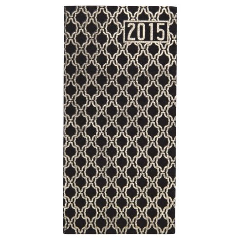 Image of Linen With Foil Geo Print 2015 Slim Week To View