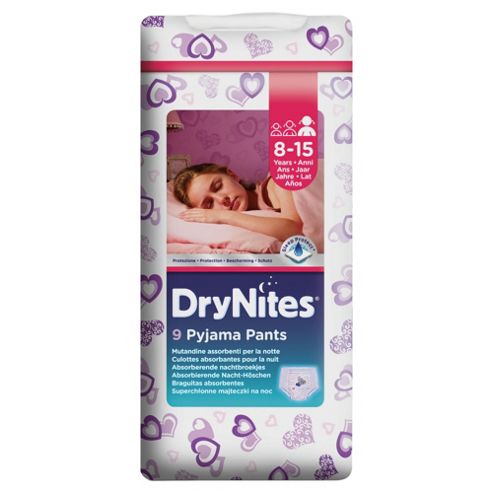 Image of Huggies Dry Nites Pyjama Pants X9 Girl 8-15 Years