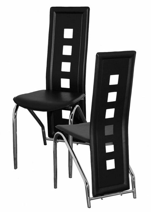 Image of G&p Furniture Glass Siena Dining Chair (set Of 2) - Ivory
