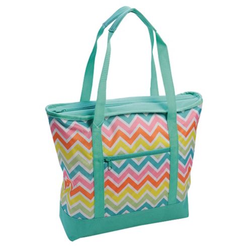 Image of Tesco Picnic Chevron Shoulder Tote Cooler