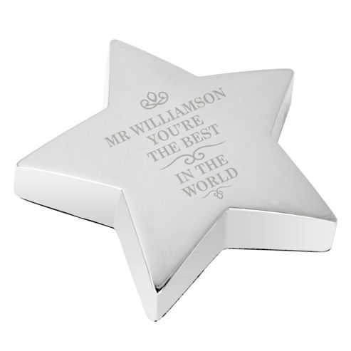 Image of Personalised Best In The World Star Paperweight