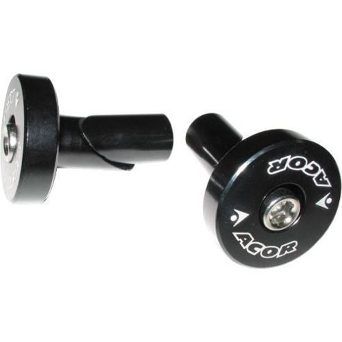 Image of Acor Alloy Bar End Plugs: 18mm Black