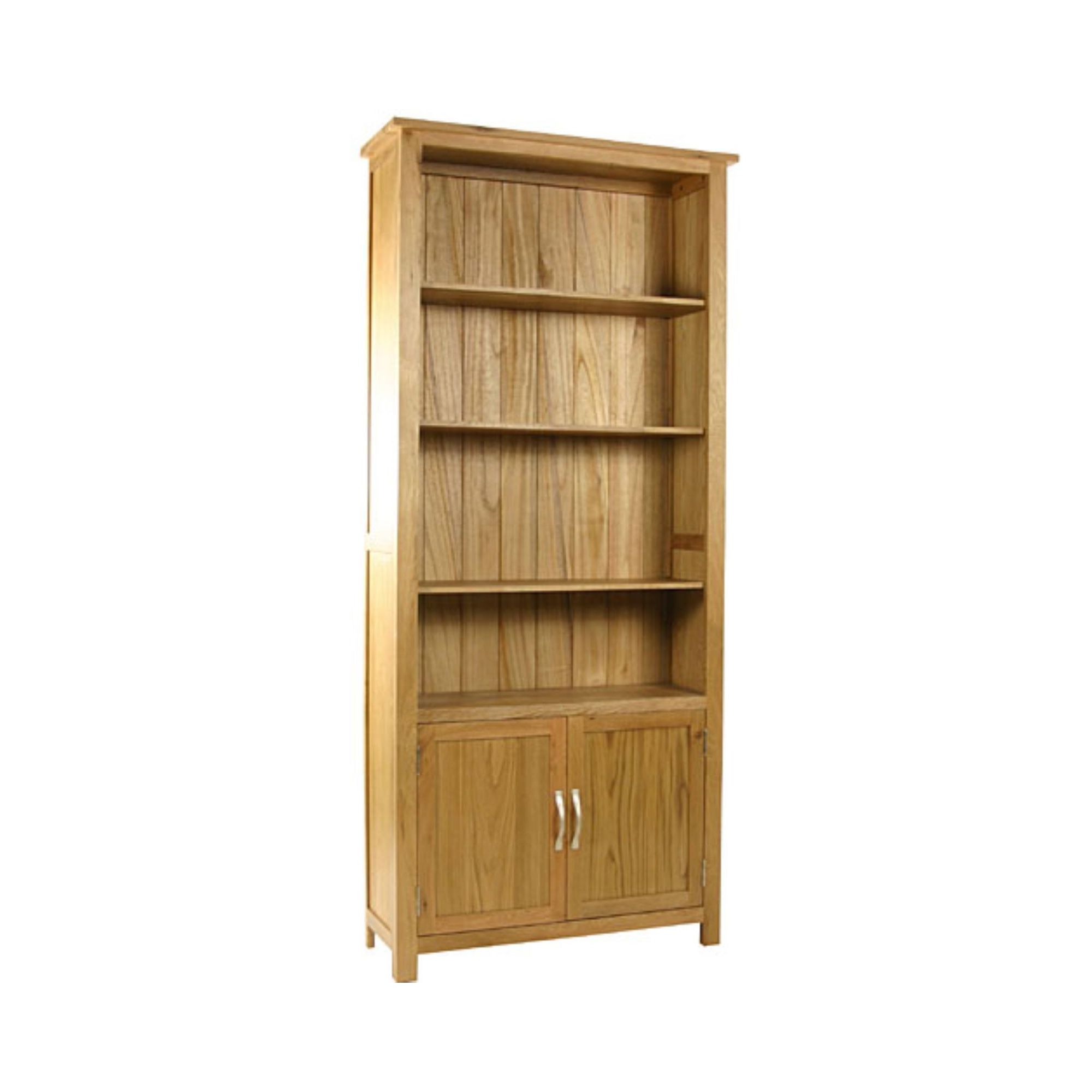 Kelburn Furniture Essentials Cupboard Bookcase in Light Oak Stain and Satin Lacquer at Tesco Direct