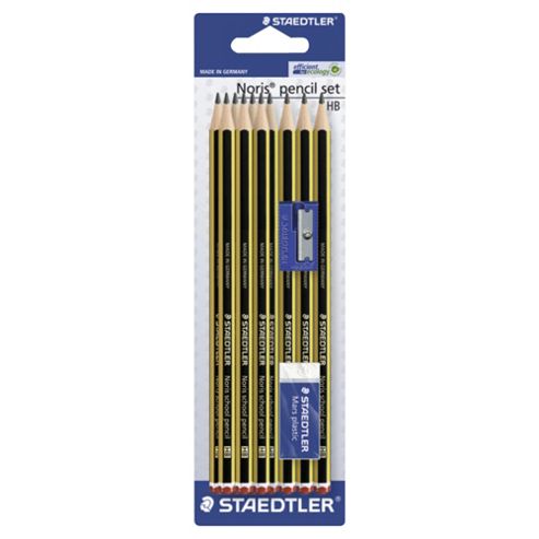 Image of Staedtler 10 Hb Noris Pencils With Eraser & Sharpener