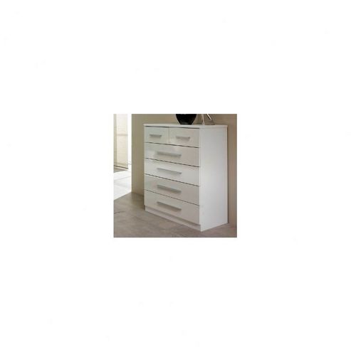 Image of Home Etc Duveau 6 Drawer Chest - White High Gloss