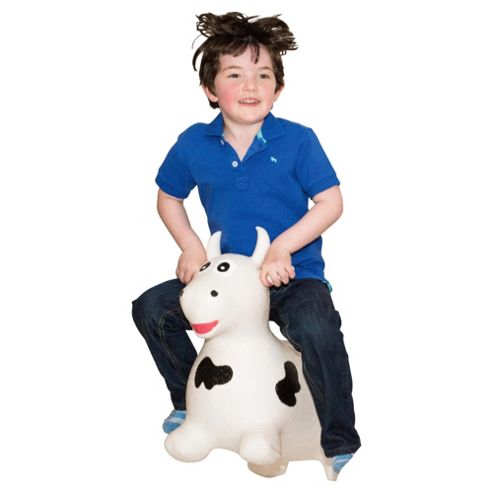 Image of Happy Hopperz White Bull Bouncing Animal