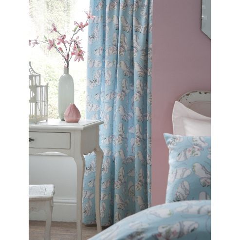 Image of Catherine Lansfield Bohemian Butterfly 66x72 Cotton Rich Curtains Fully Lined Curtains 168x183cm Multi