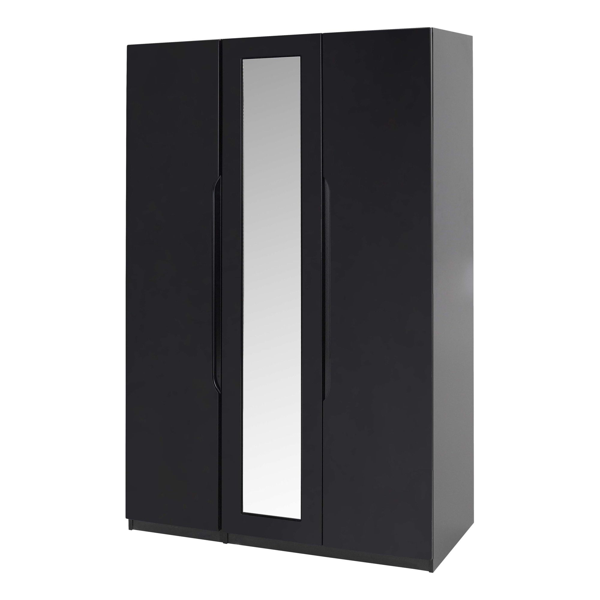 Alto Furniture Visualise Orient Three Door Wardrobe in High Gloss Black at Tesco Direct