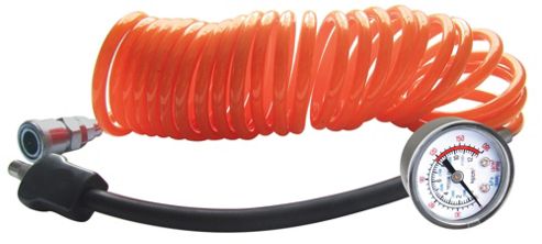 Image of Kruga Air Compressor With Coil Hose, Separate Gauge Inc. Bag