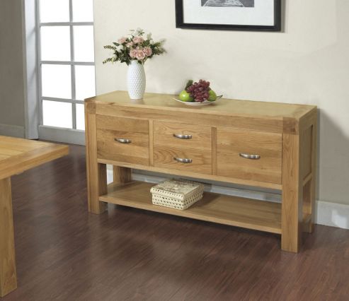 Image of Ametis Santana Blonde Oak Hall Table