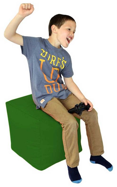 Image of Valufurniture Cube Dark Green Bean Bag