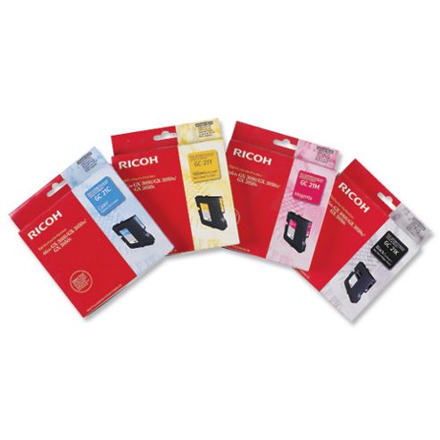 Image of Ricoh Cyan Gel Ink Cartridge (yield 1,000 Pages)