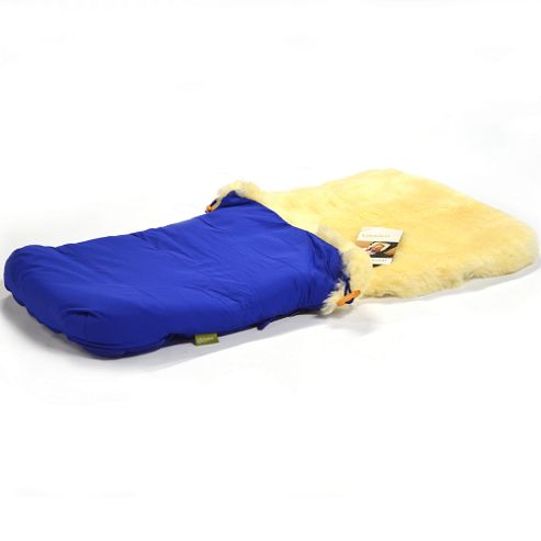Image of Bowron Sheepskin Cocoon Footmuff - Short Wool Blue