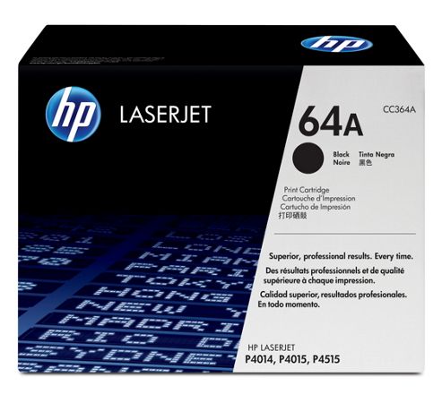 Image of Hp 64a Laserjet Print Cartridge With Smart Printing Technology - Black