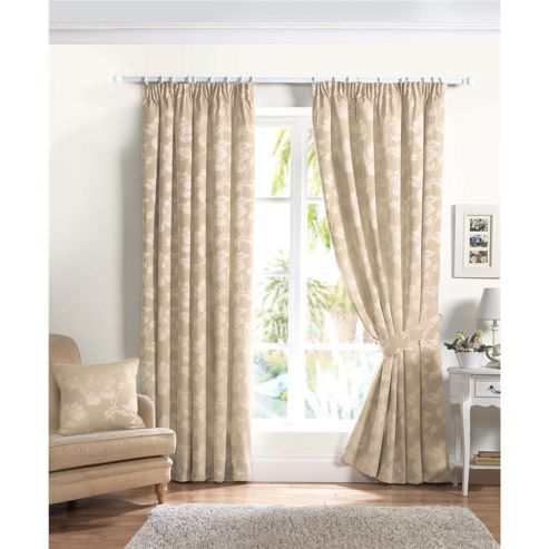 Image of Curtina Renoir Natural 90x90 Inches (228x228cm) Lined Curtains