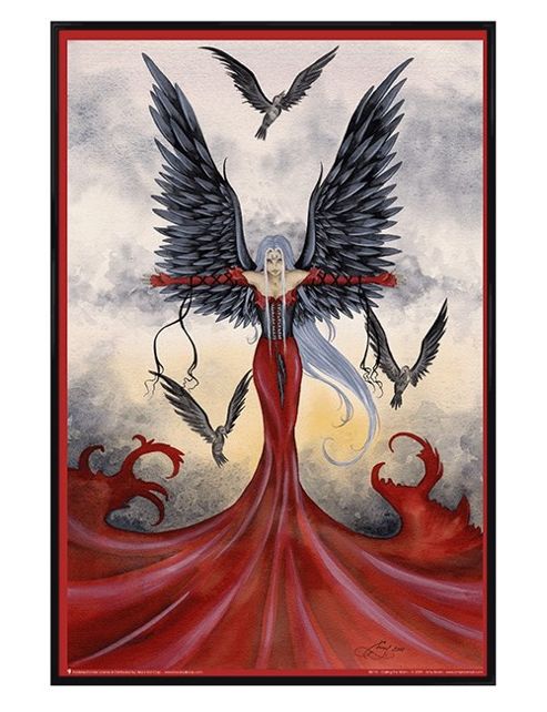 Image of Amy Brown Gloss Black Framed Calling The Storm Poster