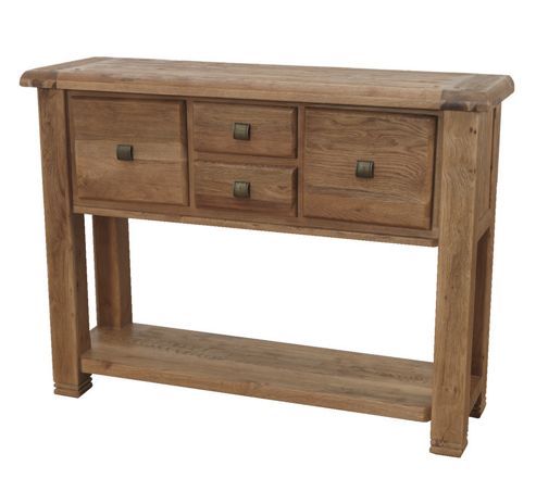 Image of Furniture Link Danube Large Console Table In Weathered Oak
