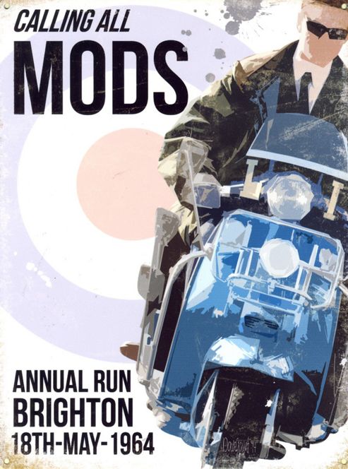 Image of Calling All Mods Brighton 1964 Tin Sign