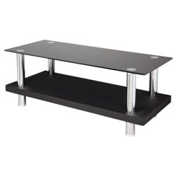 Tesco 42 Wood and Chrome TV Stand