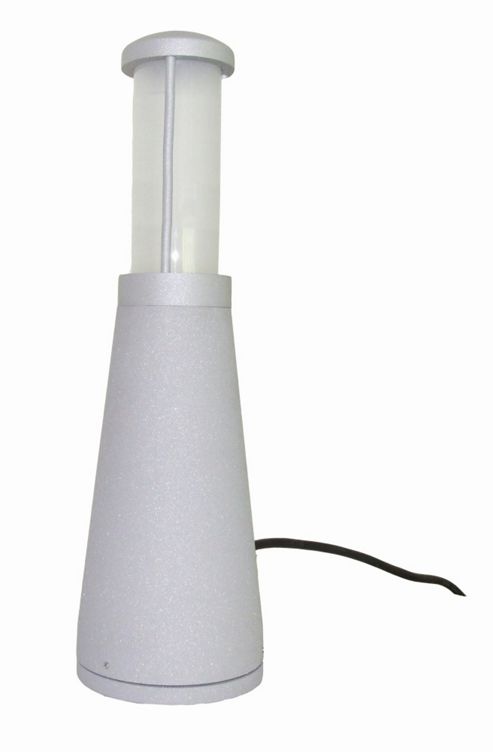 Image of Garden Zone Beta Led Plain Aluminium Post Lantern - Matt Silver